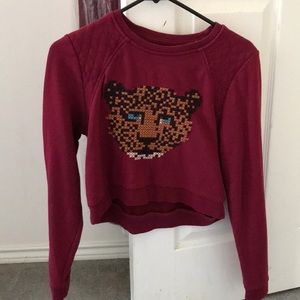Burgundy crop top